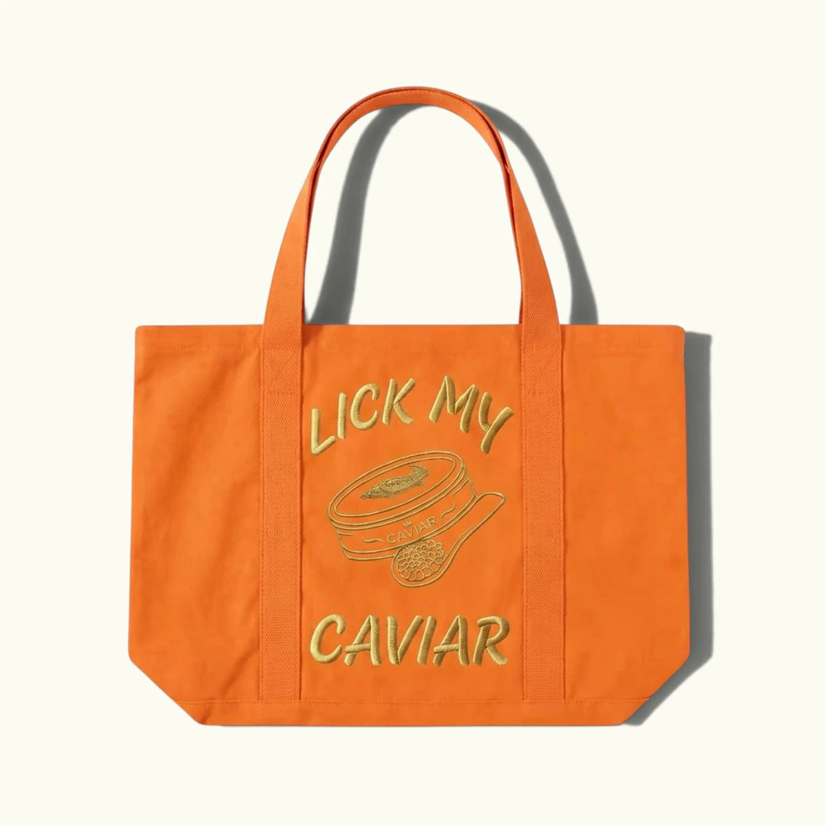 Lick My Caviar Tote – Ibiza Orange